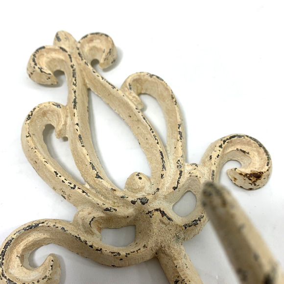 Ornate Distressed Rustic Metal Wall Hook‎ Towel Coat Robe Home Decor #1 - Picture 5 of 6